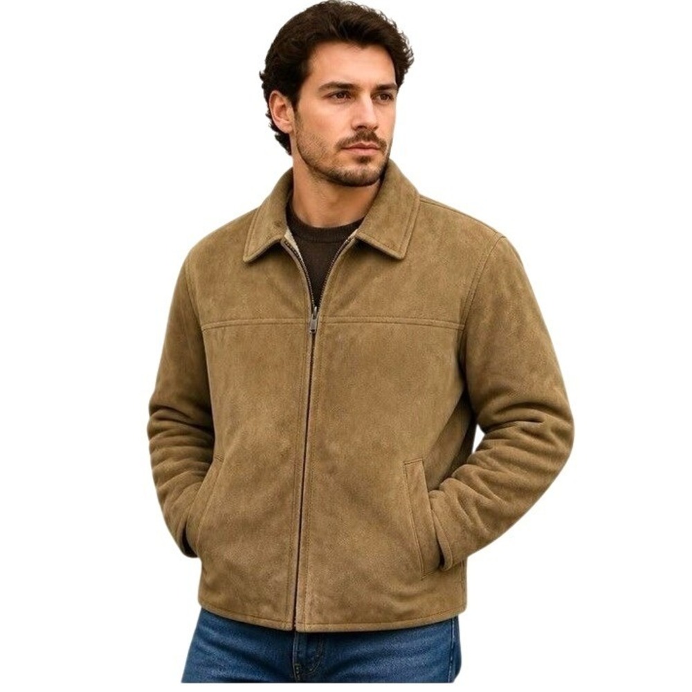 Weatherproof Brown Faux Sherpa Lined Faux Suede Coat XL Outdoor Mountain Man